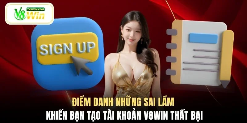 Điểm danh những sai lầm khiến bạn tạo tài khoản V8WIN thất bại