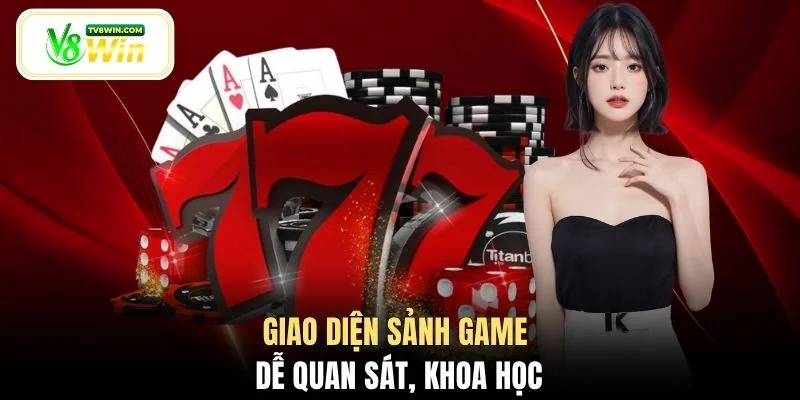 Giao diện sảnh game dễ quan sát, khoa học